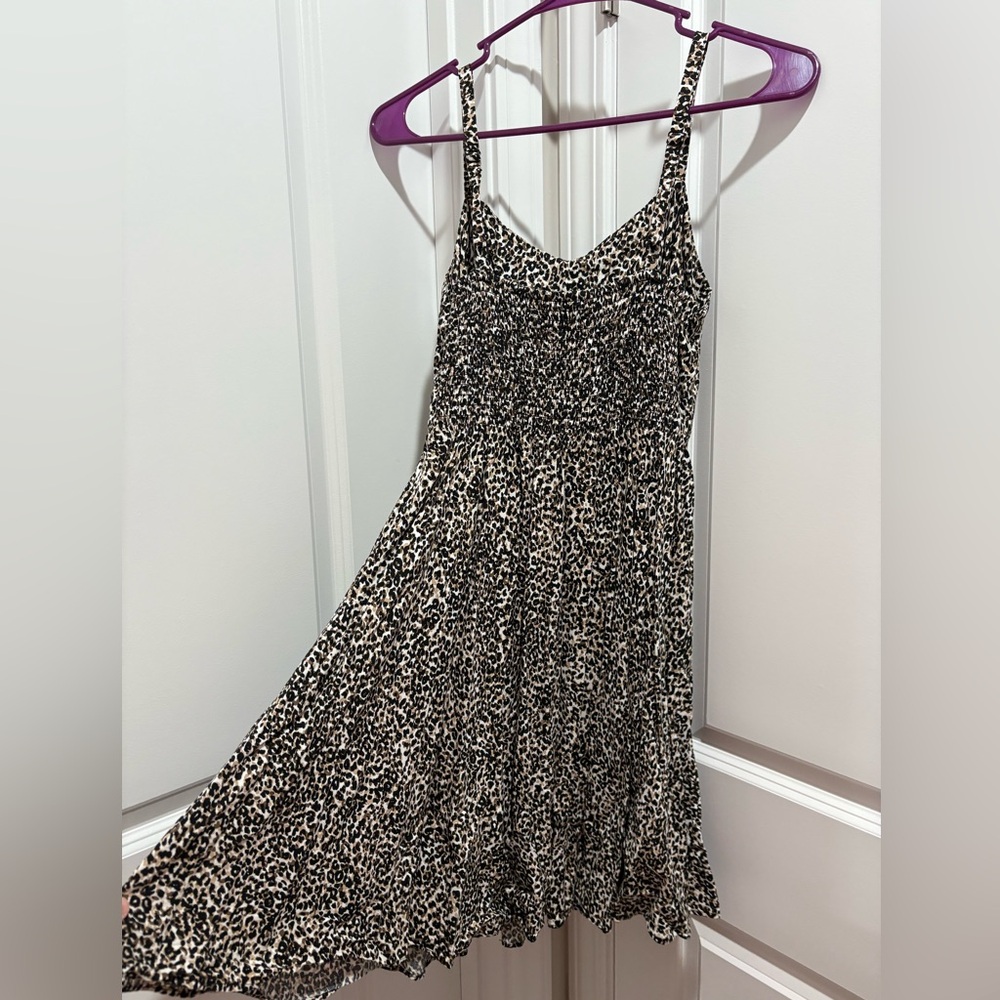 Old Navy Black and White Leopard Mini Dress - Picture 2 of 3